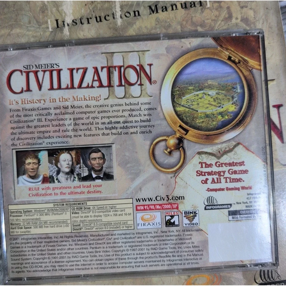 Sid Meier's Civilization 3‎ Big Box PC CD-ROM